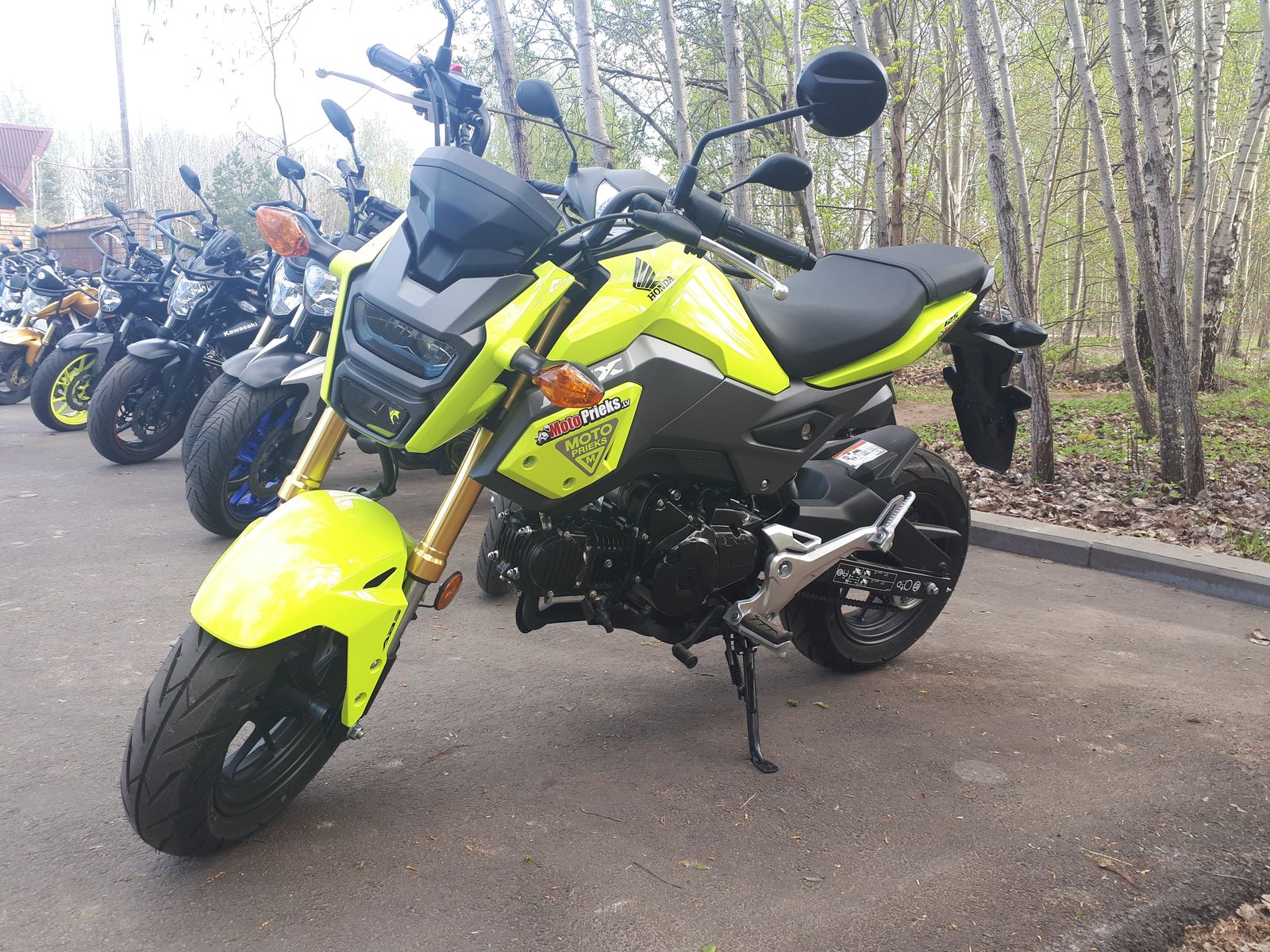 Gaiši zaļa Honda MSX 125 Grom 2018 gads